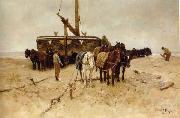 Anton mauve Bomschuit op het strand oil painting artist